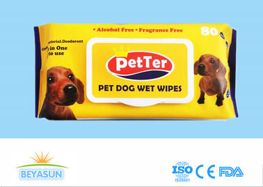 Antibacterial Pet Disposable Wet Wipes For Dogs / Cat Animals , Eco Friendly